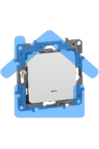 Механизм выключателя 1-кл. СП Etika 10АX с подсветкой / индикацией безвинт. зажимы бел. Leg 672203