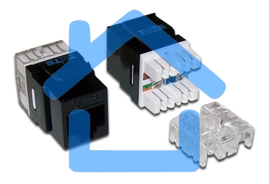 Модуль информационный Lanmaster UTP (TWT-OK45UTP/6-BK) Keystone RJ45 кат.6 черный