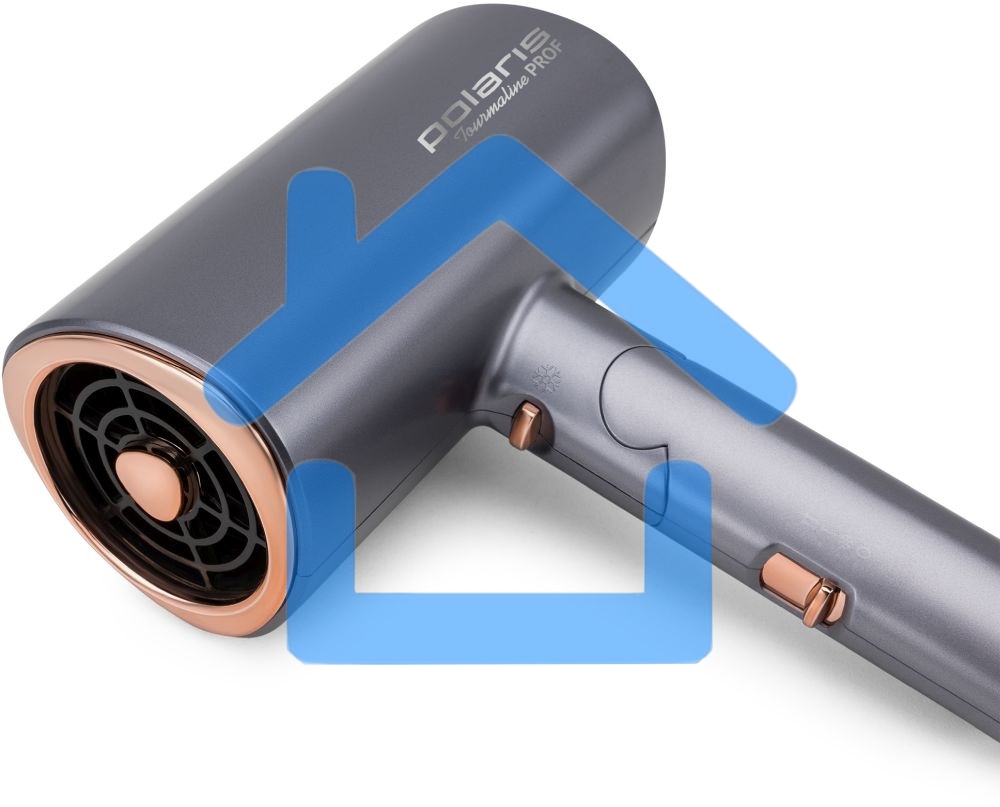 Фен Polaris PHD2090ACi Tourmaline PROF графит/розовое золото Фен 2000Вт