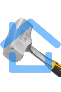 Кувалда Denzel 2 кг, цельнометаллическая, двухкомпонентная рукоятка