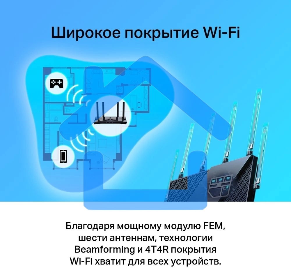 Маршрутизатор TP-Link Archer AX72 AX5400 Dual-Band Wi-Fi 6 Router