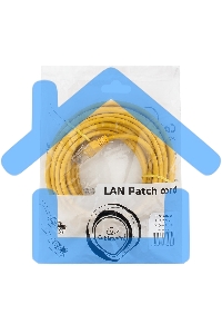 Патч-корд UTP Cablexpert PP12-7.5M/Y кат.5e, 7.5м, литой, многожильный (желтый)