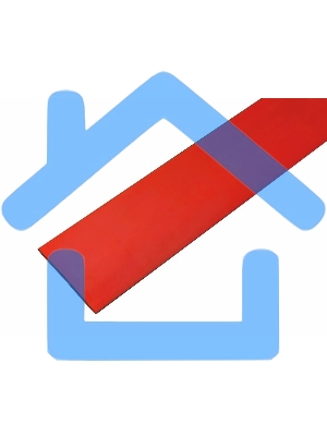 Термоусаживаемая трубка Rexant 35,0/17,5 мм, красная, упаковка 10 шт. по 1 м