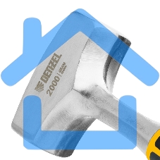 Кувалда Denzel 2 кг, цельнометаллическая, двухкомпонентная рукоятка