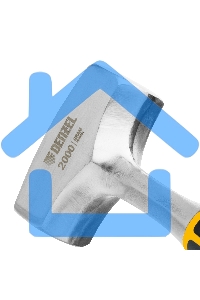 Кувалда Denzel 2 кг, цельнометаллическая, двухкомпонентная рукоятка