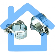 Хомуты металлические, силовые 26-28 мм, ширина 18 мм, шарнирные, W1, 2 шт. Сибртех