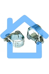 Хомуты металлические, силовые 26-28 мм, ширина 18 мм, шарнирные, W1, 2 шт. Сибртех