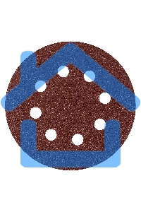 Круг абразивный Matrix на ворсовой подложке под 