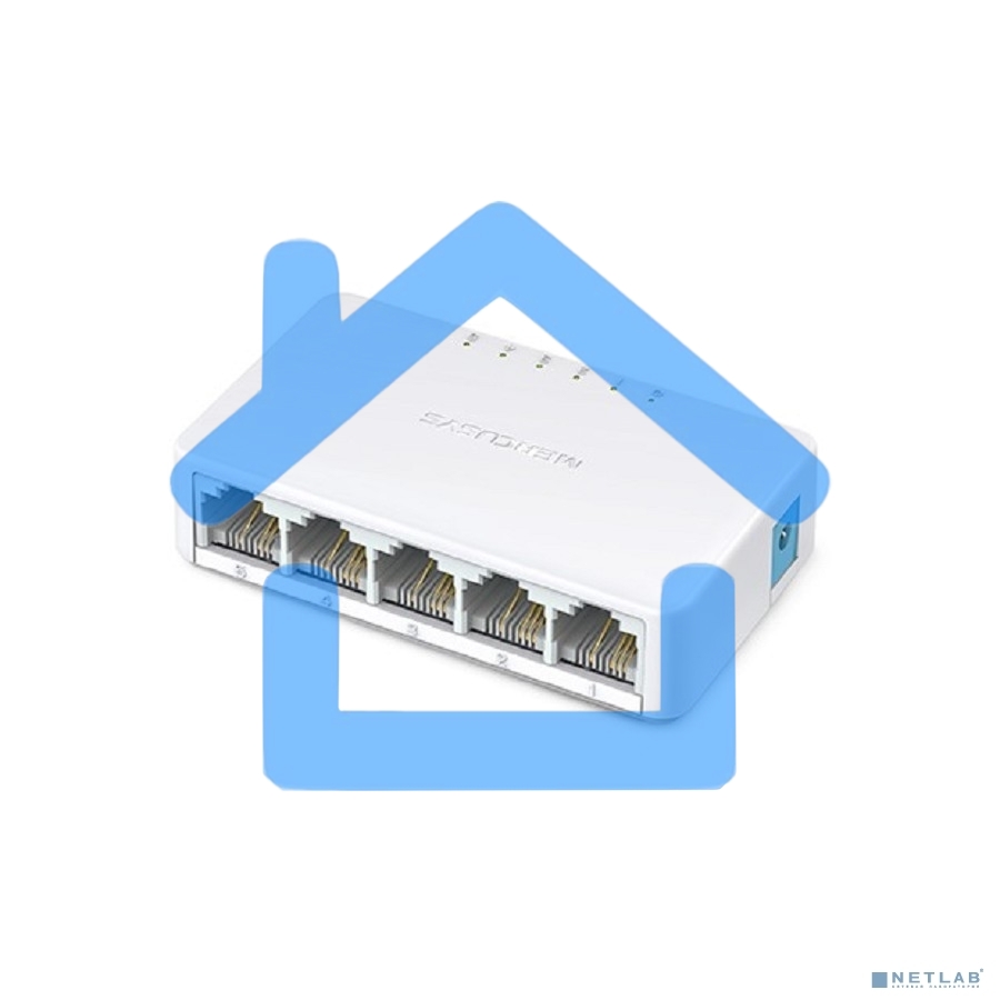 Коммутатор Mercusys MS105, 5 портов Ethernet 100 Мбит/с