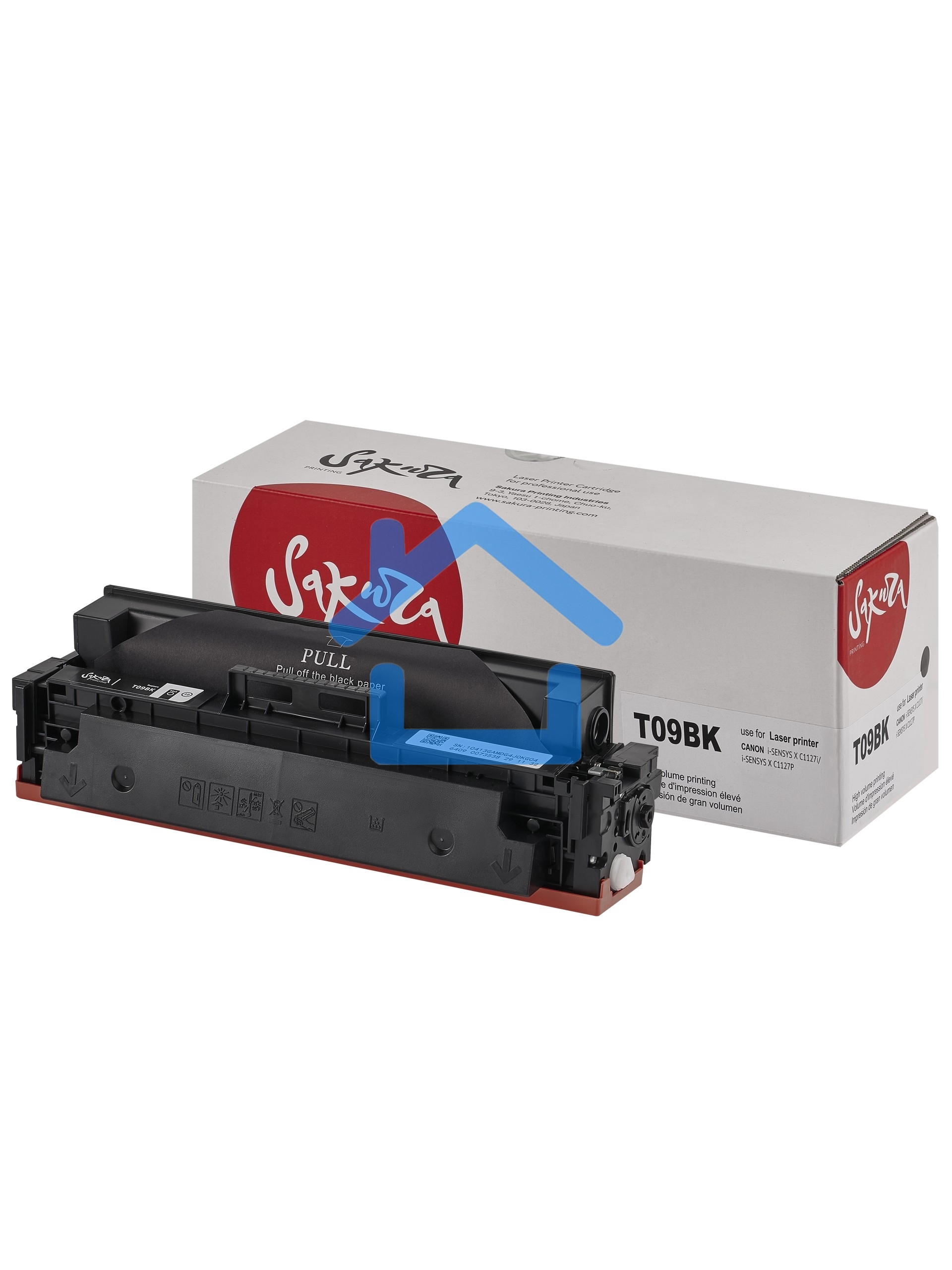 Картридж лазерный Sakura T09BK (3020C006) для Canon i-SENSYS C1127iF, C1127i, C1127P, черный, 7600 к.