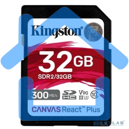 Флеш карта SDHC 32Gb Kingston SDHC, UHS-I Class U3 V90, чтение: 300Мб/с, запись: 260Мб/с <SDR2/32Gb>