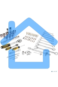Набор инструментов KRANZ 1/2, 1/4, CrV, пластиковый кейс, 82 предмета
