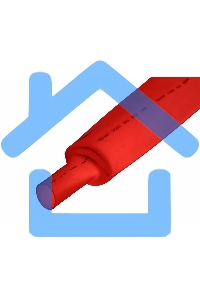 Термоусаживаемая трубка Rexant 35,0/17,5 мм, красная, упаковка 10 шт. по 1 м