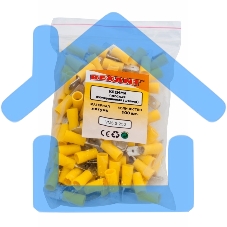 Клемма плоская изолированная штекер 6.3 мм 4-6 мм² (РПи-п 6.0-(6.3)) желтая Rexant