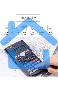 Калькулятор научный Deli ED82MS темно-синий 10+2-разр.