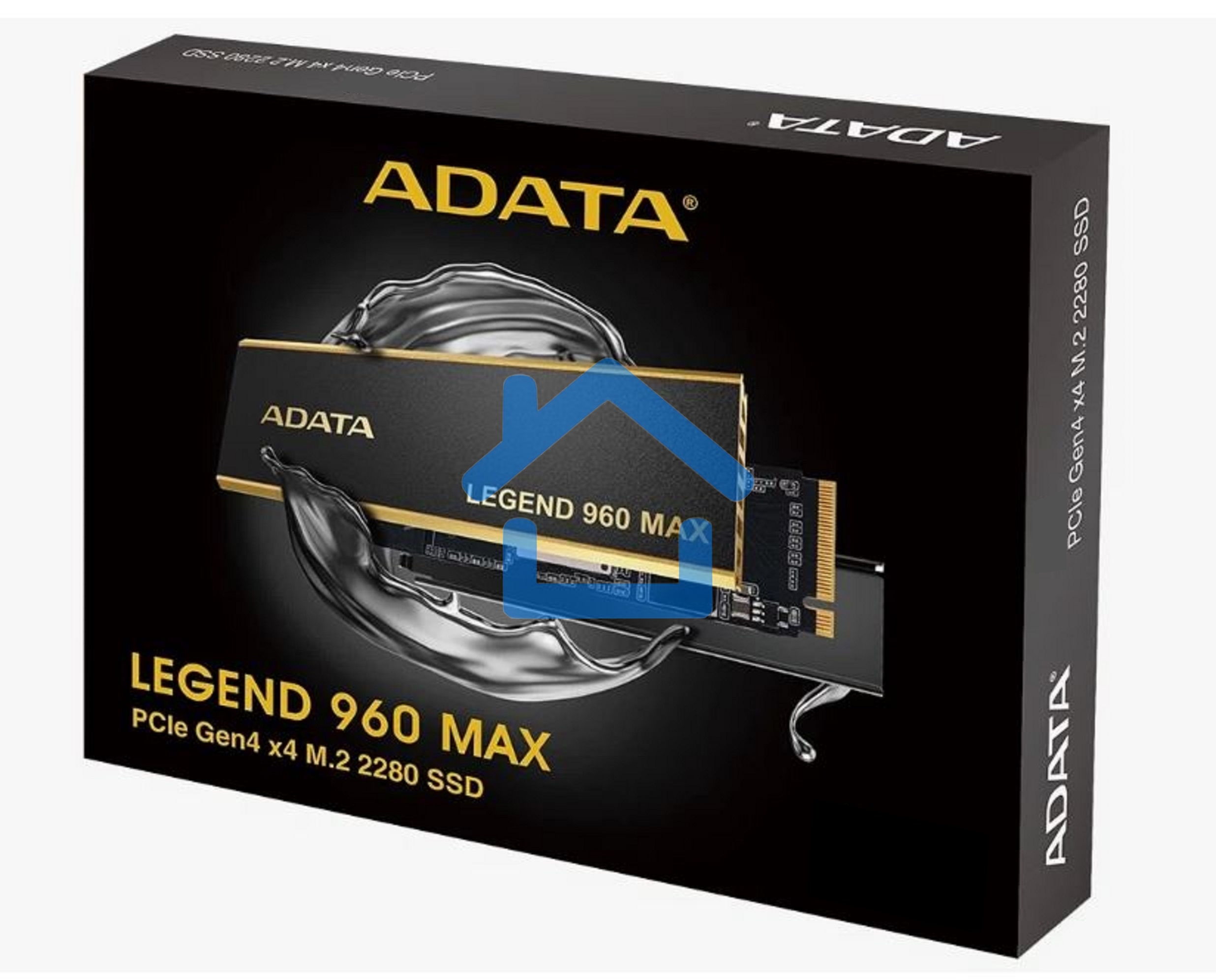 Накопитель SSD   ADATA LEGEND 960 MAX, 4Tb, M.2 2280, PCIe 4.0 x4, NVMe, R/W 7400/6800, с радиатором