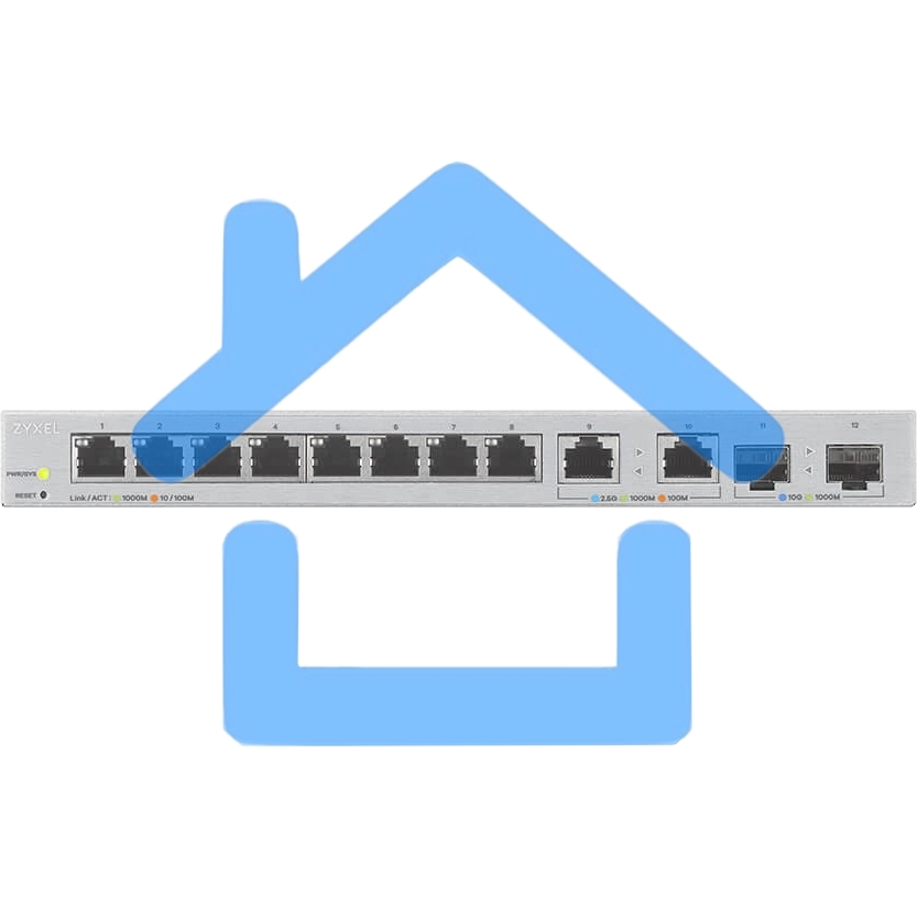 Коммутатор Zyxel XGS1210-12-ZZ0102F 8x1Гбит/с 2x2.5Гбит/с 2SFP+ управляемый