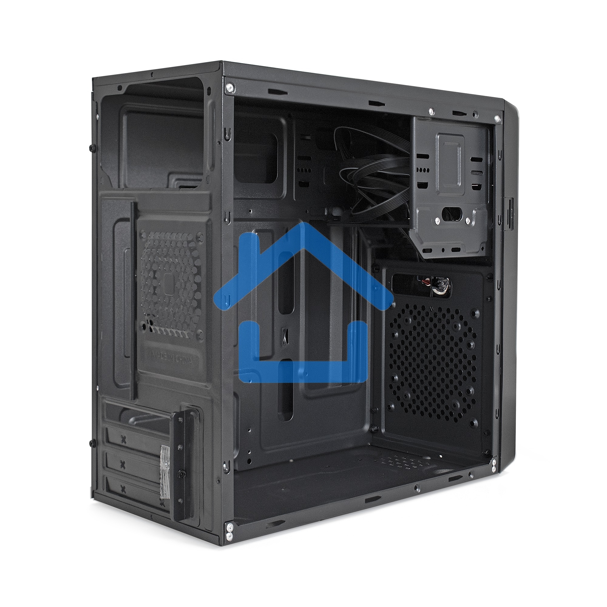 Компьютерный корпус Minitower ExeGate EX286412RUS BA-309 (mATX, без БП, 2*USB, HD аудио, черный)