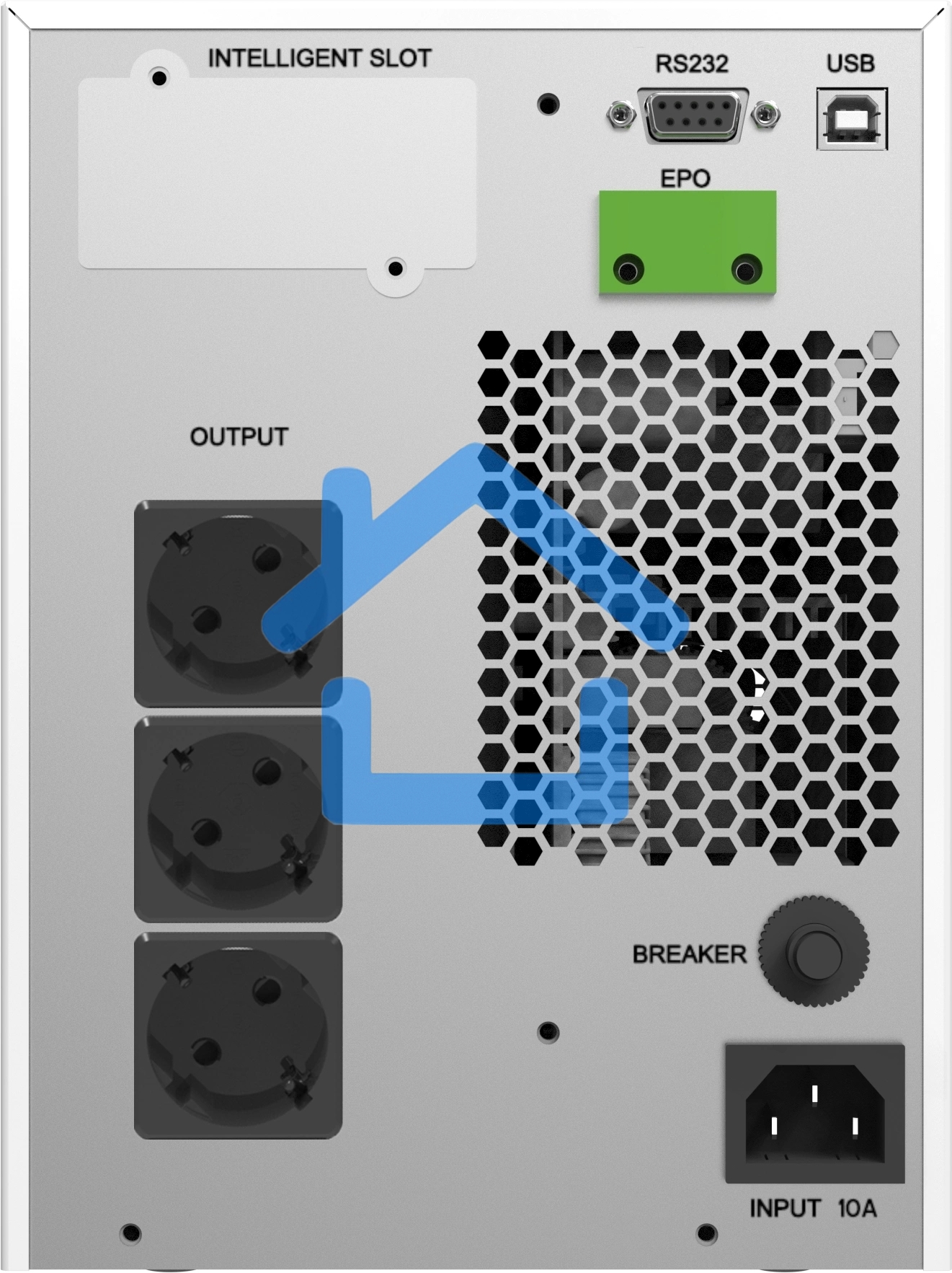 Источник бесперебойного питания Ippon Na+ TAE 1000 1000Вт 1000ВА белый