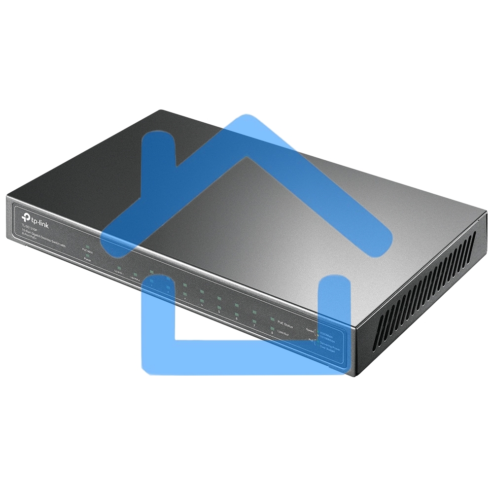Коммутатор TP-Link TL-SG1210P 10-портовый гигабитный настольный с 8 портами PoE+ SMB
