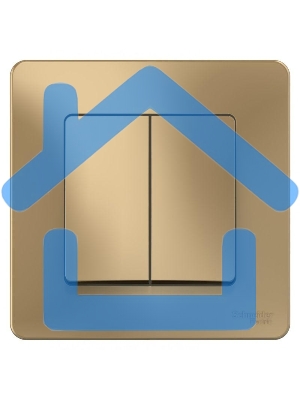 Выключатель 2-кл. СП BLANCA (сх.5) 10А 250В титан SchE BLNVS010504