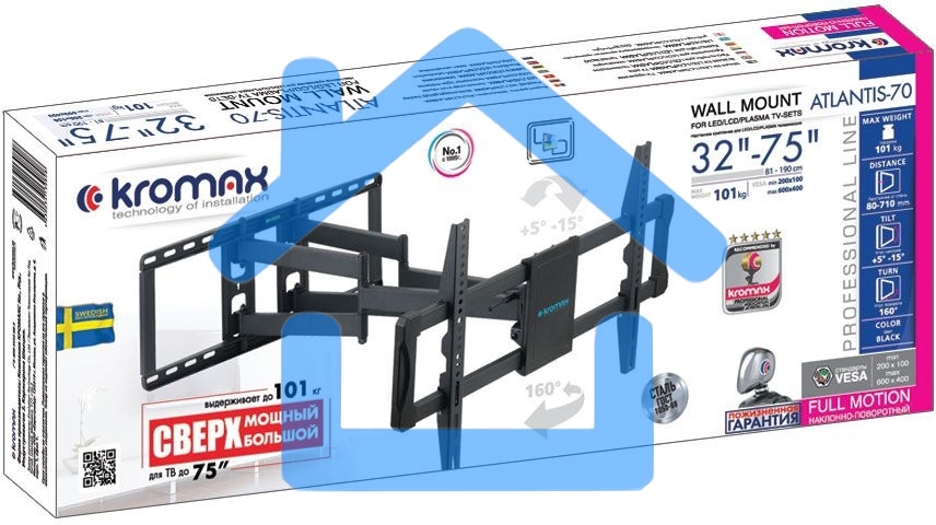Кронштейн для телевизора Kromax ATLANTIS-70 черный 32
