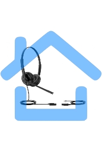 Гарнитура YEALINK YHS34 Dual Дуо, Проводная, HD звук, QD, RJ9, шт