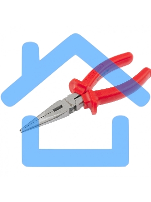 Длинногубцы Matrix Econom, 160 мм, прямые шлифованные, пластмассовые рукоятки