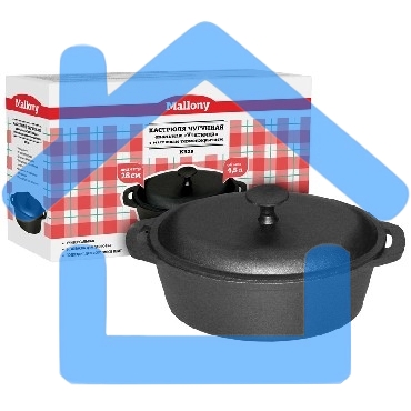 Кастрюля чугунная овальная MALLONY KВ28 