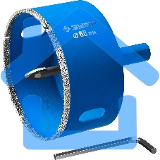 Коронка алмазная ЗУБР 29850-68ЭКСПЕРТ в сборе по кафелю керамике P60 68мм