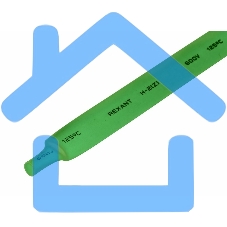 Термоусаживаемая трубка Rexant 9,0/4,5 мм, зеленая, упаковка 50 шт. по 1 м