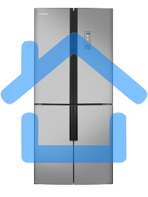 Холодильник Hansa FY418.3DFXC нержавеющая сталь двухкамерный 274/144л морозилка снизу