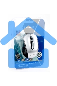 Мышь беспроводная Gembird MUSW-420-4 серебристый, 1600 dpi, радиоканал, USB, кнопки - 4