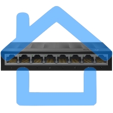 Коммутатор 8 ports Giga Unmanaged switch, 8 10/100/1000Mbps RJ-45 ports, plastic shell, desktop and wall mountable