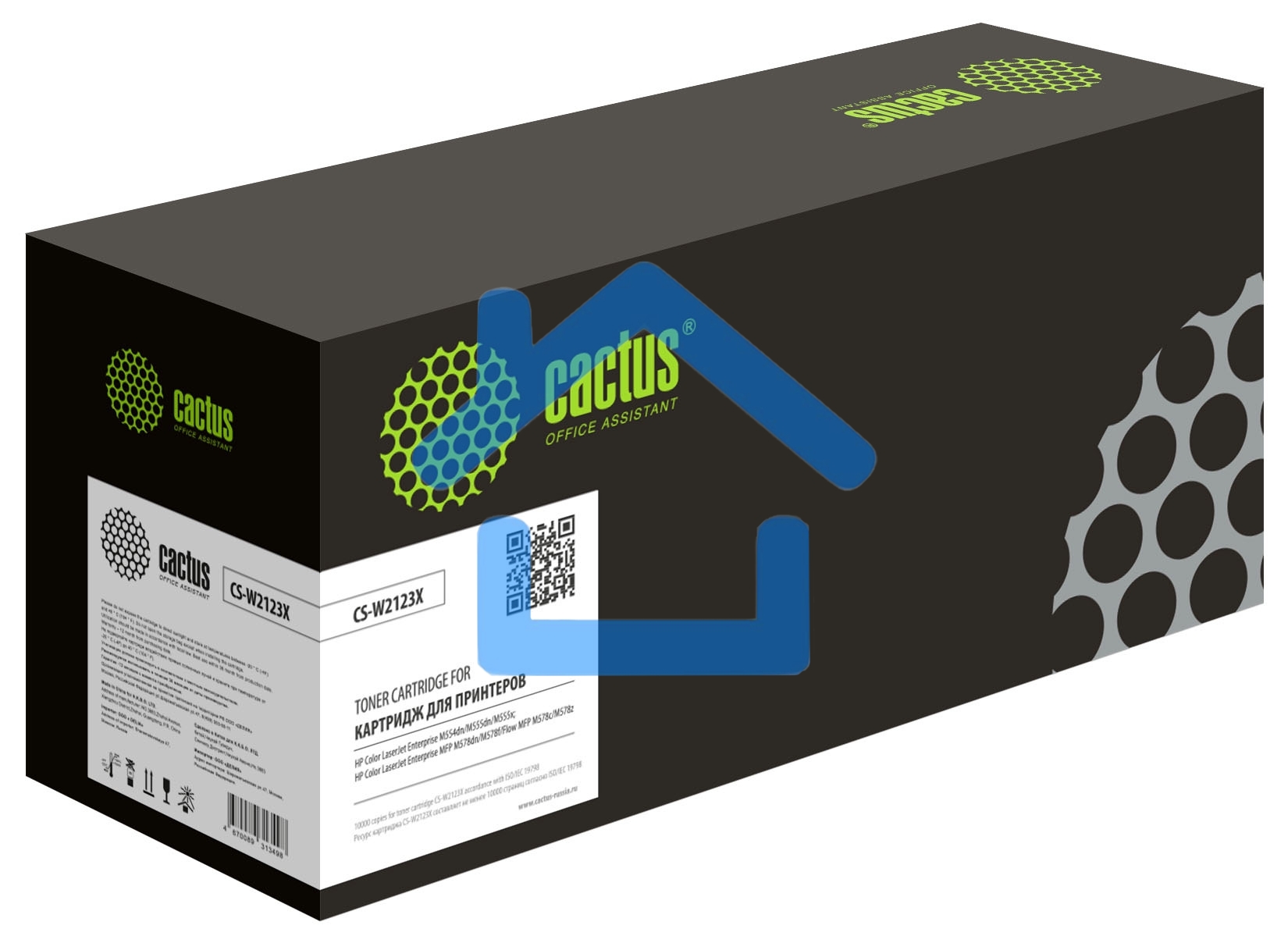 Картридж лазерный Cactus 212X CS-W2123X W2123X пурпурный (10000стр.) для HP Color LJ M554/M555/578 Enterprise