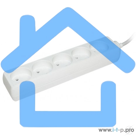 Удлинитель Iek WYP10-06-05-05-N У5 5 мест 2Р/5метров 2х0.75мм2 10А/250 IEK