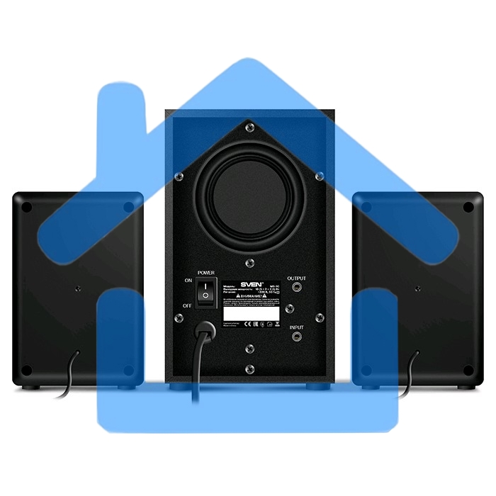 Акустическая система SVEN MS-90 черный (2x2.5W+ сабвуфер 5W, дерево)