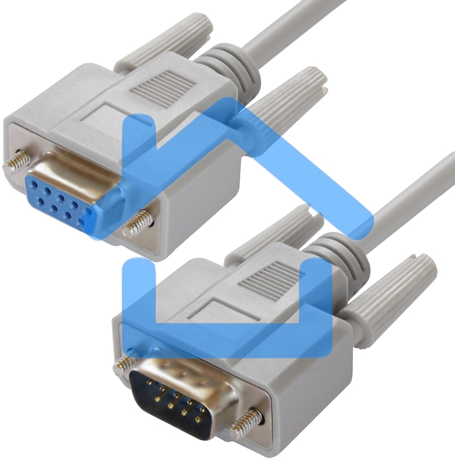 Кабель Greenconnect Кабель удлинитель 10m COM RS-232 порта (GCR- DB9CM2F-10m) 9M AM / 9F AF, пакет