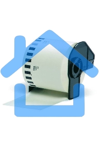 Бумажная клеящаяся лента Brother DK22205 62 мм x 30.48 м, черный шрифт, белый фон