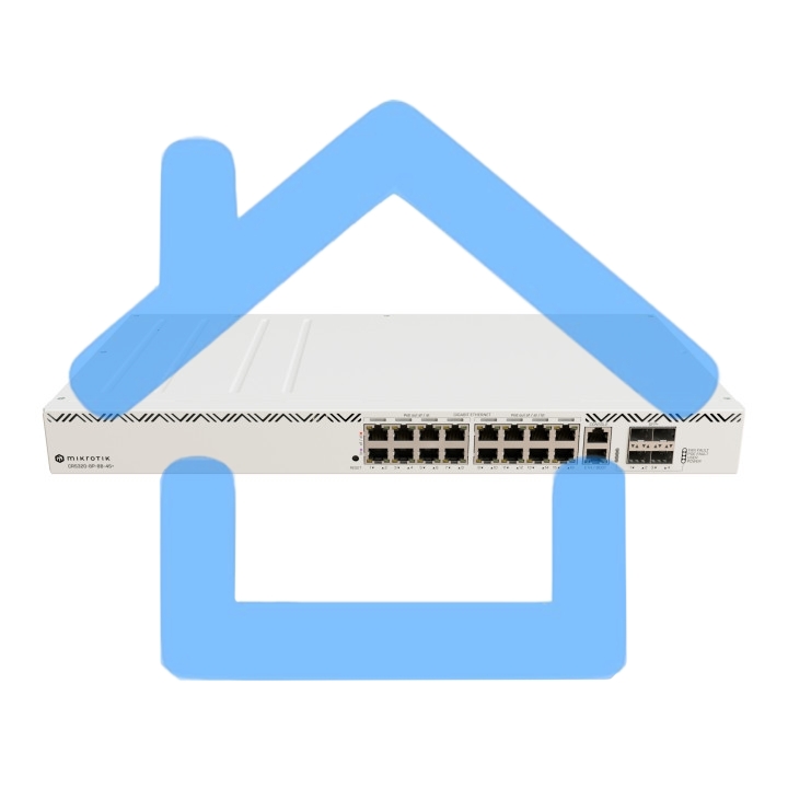 Коммутатор MikroTik CRS320-8P-8B-4S+RM Cloud Router Switch with dual-core 800 MHz CPU, 256 MB RAM, 98DX226S switch chip, 17 x Gigabit Eth ports (8 x 802.3af/at, 8 x 802.3bt PoE-out), 4 x 10G SFP+ ports, RouterOS L5, 1U rackmount enclosure, 600W PSU