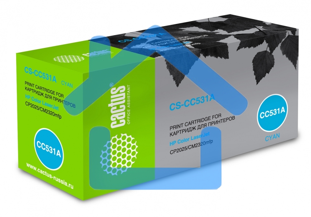 Картридж лазерный Cactus CS-CC531A голубой (2800 стр.) для HP Color LaserJet CP2025/CM2320mfp