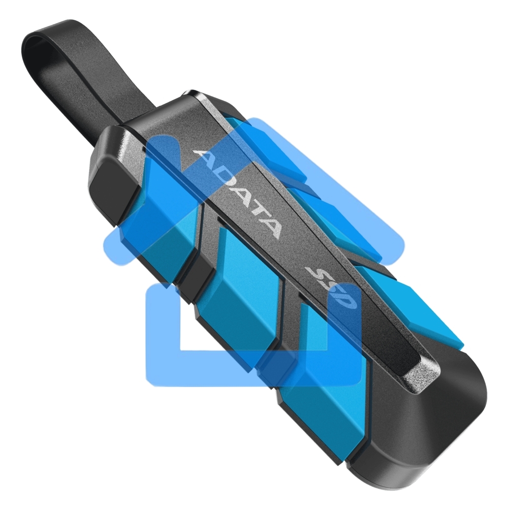 Внешний SSD   ADATA SC740 2.0Tb (USB3.2 gen 2 type C, 1050/1000Mbs, 122x41x22mm, 40g, защита от падения, встроенный кабель)