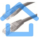 Коммутационный шнур ITK (патч-корд), кат.5Е UTP, LSZH, 1м, серый