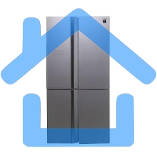 Холодильник Sharp SJ-FS97VSL серебристый трехкамерный 393/207 л морозилка снизу