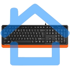 Клавиатура A4Tech Fstyler FKS10 проводная, USB, черный/оранжевый