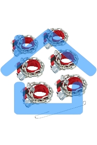 Цепи (браслеты) противоскольжения Rexant для кроссоверов (колеса 205-225 мм), к-т 6 шт.