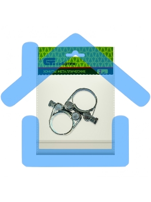 Хомуты металлические, силовые 29-31 мм, ширина 20 мм, шарнирные, W1, 2 шт. Сибртех