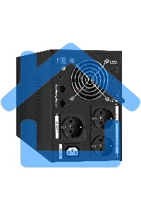 Источник бесперебойного питания (инвертор, синус, для котла) ExeGate SineTower SN-2000.LCD.AVR.3SH.1C13.RJ.USB 2000VA/1600W, чистая синусоида, LCD дисплей, AVR, 3*Schuko+1*C13, RJ45/11, USB, линейно-интерактивный, черный