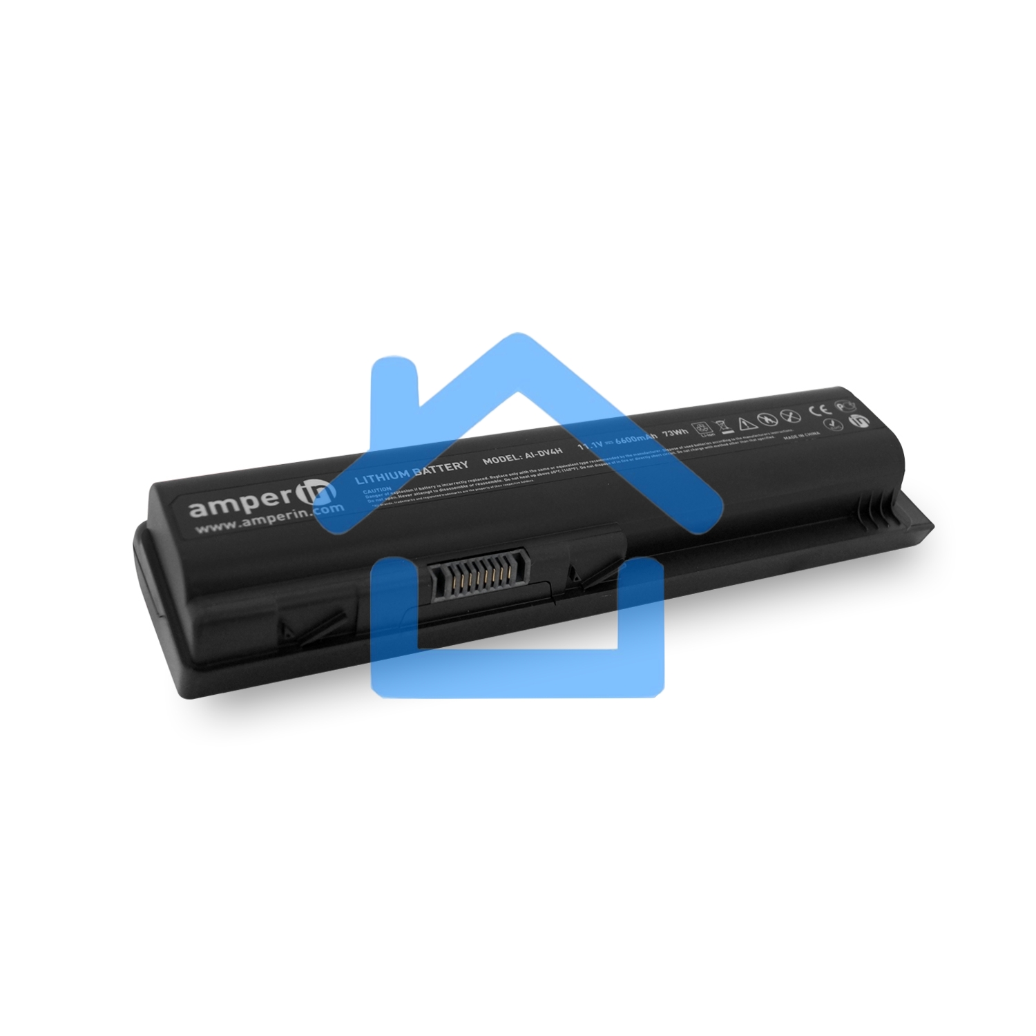 Аккумуляторная батарея Amperin для ноутбука HP CQ60 DV4 11.1V 6600mAh (73Wh) AI-DV4H