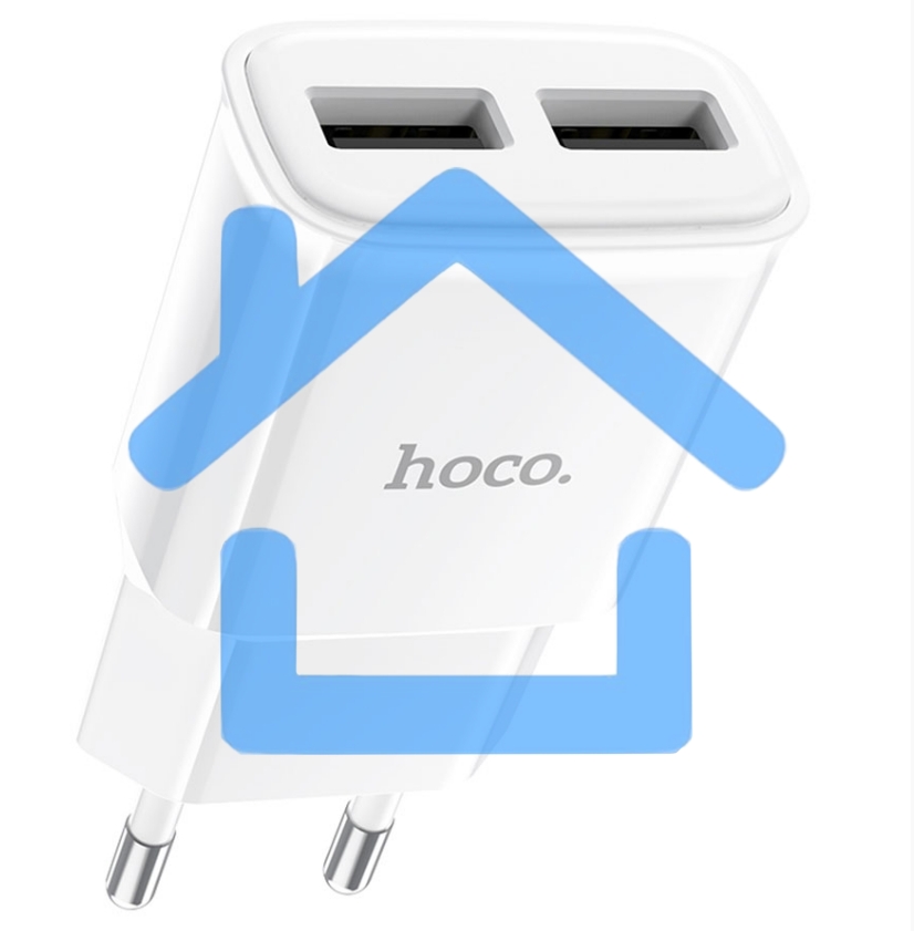 Блок питания (сетевой адаптер) HOCO C88A Star два порта USB, 2.4A, 10.8W белый